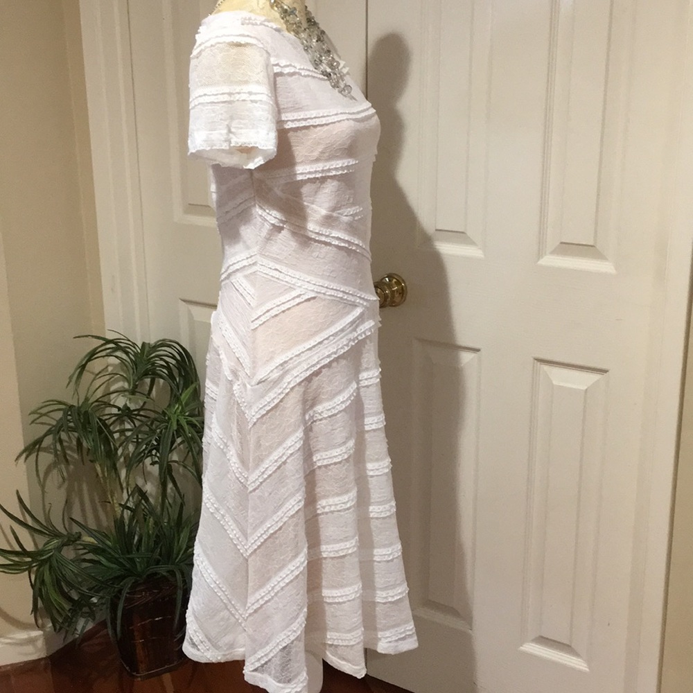 🎉🎈HP 3/4 Cream Women’s Formal Party Lace Dress - Picture 8 of 8
